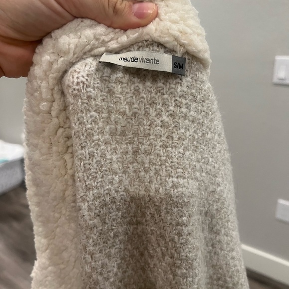 Cute cozy knit cardigan Sherpa - Picture 6 of 6